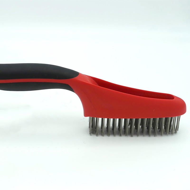 Red Devil 4162 Soft Grip Stainless Steel Wire Brush, 10", Steel - Image 4